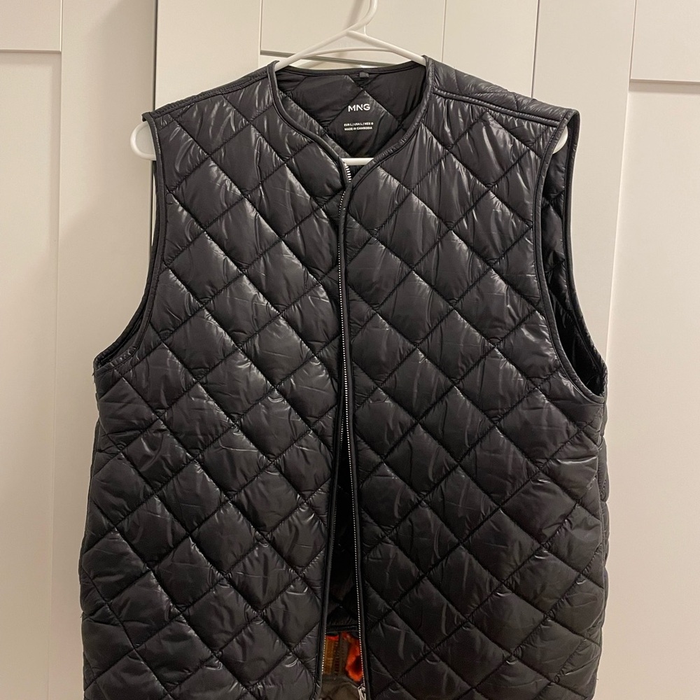 MNG Quilted Black Vest